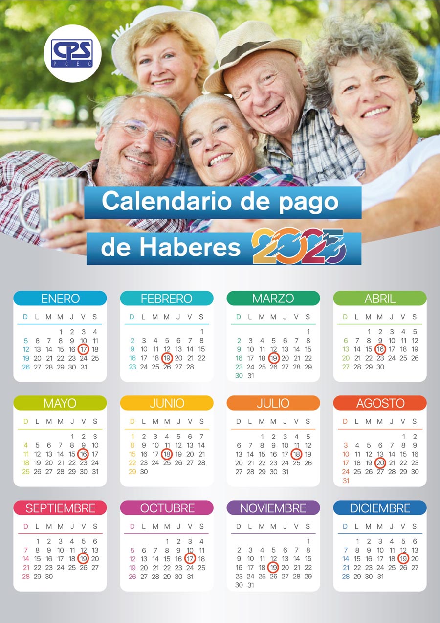 Calendario de pagos – Caja de Previsión Social en Cs. Es. de Córdob